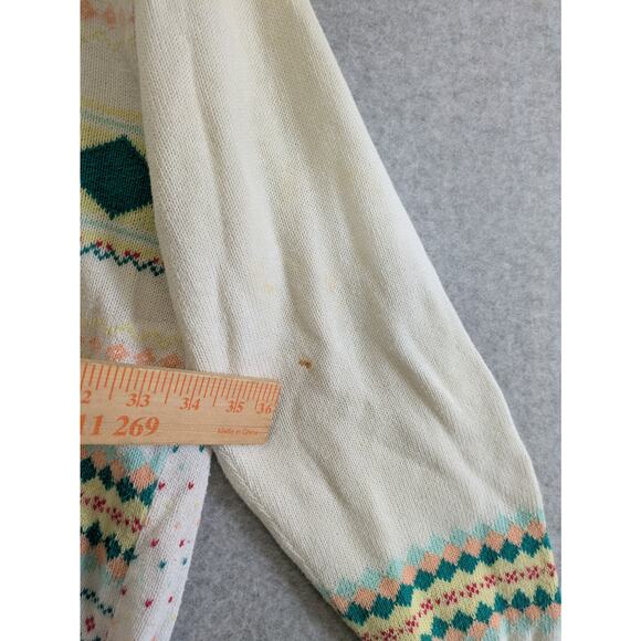 Culpepper Square‎ Granny Sweater Women's M Cream Embroidered Knitted Cottagecore - Picture 4 of 9